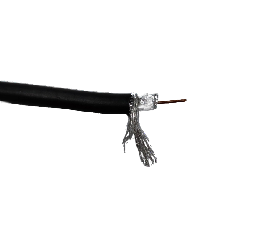 Philflex RG59 coaxial cable 75 ohms with exposed copper wire and shielding for video and signal transmission