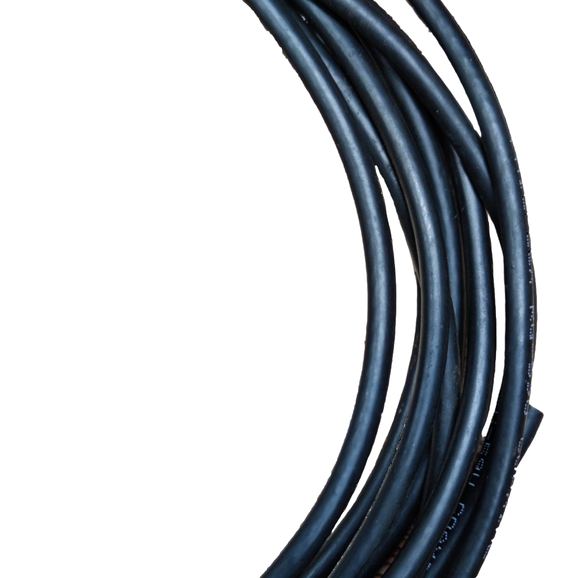 Philflex RG59 coaxial cable 75 ohms black wire coil for video and audio connections