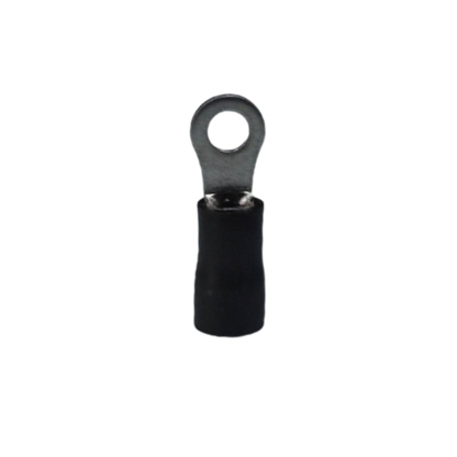 Ring type terminal lugs for wiring made of durable metal with a protective coating