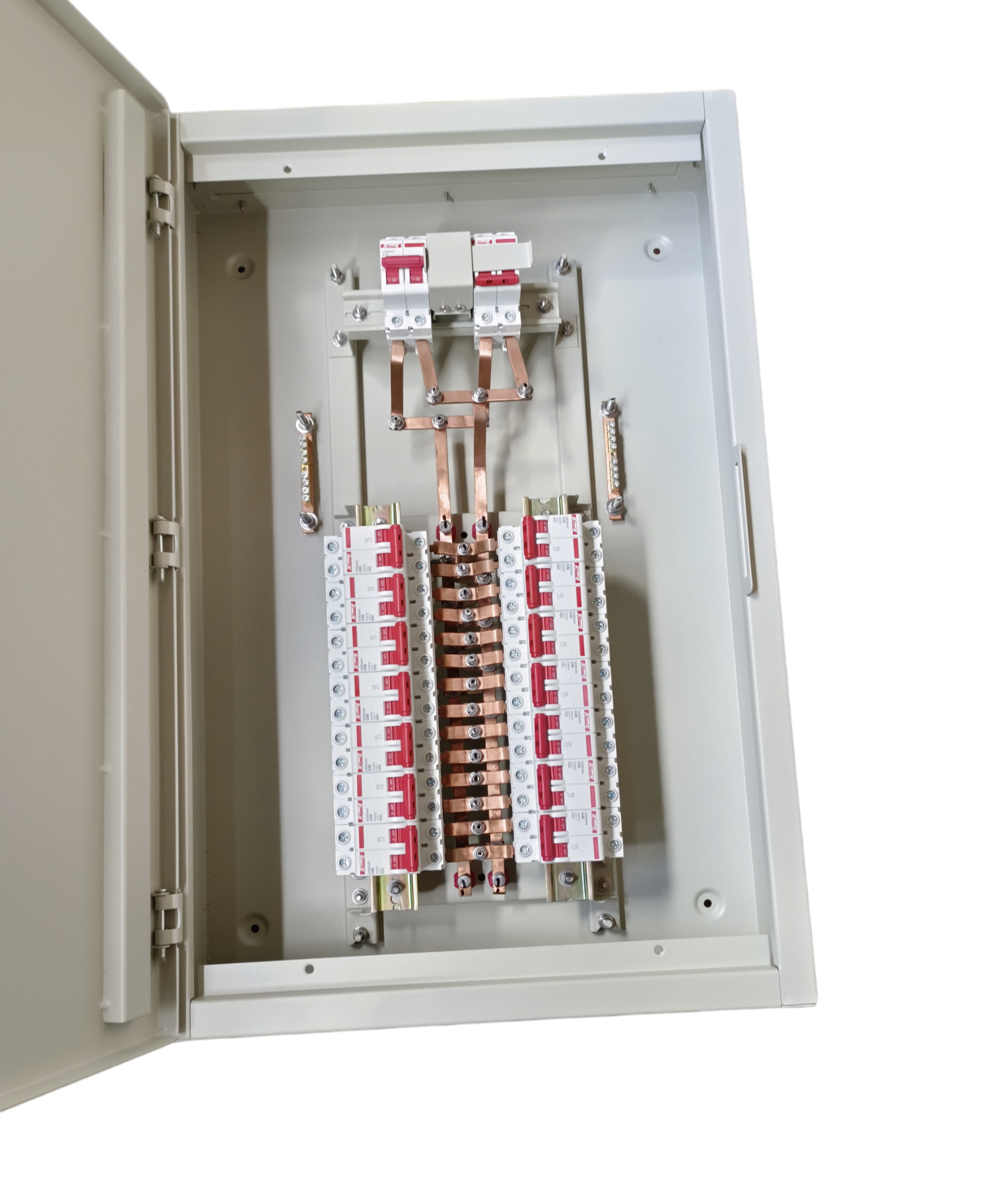Electx Electrical Supply electrical panel with copper busbars and MCBs MTS Main 63A 2Pole with 14 Branches 2 Pole