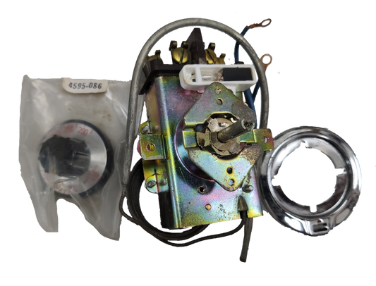 Robertshaw Thermostat 200F to 550F metal cooking equipment part with control knob and mounting ring