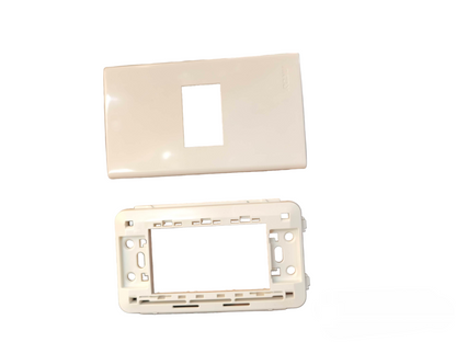 Royu RWP1 wall plate cover glossy white two piece snap in frame for single gang rectangular switch outlet