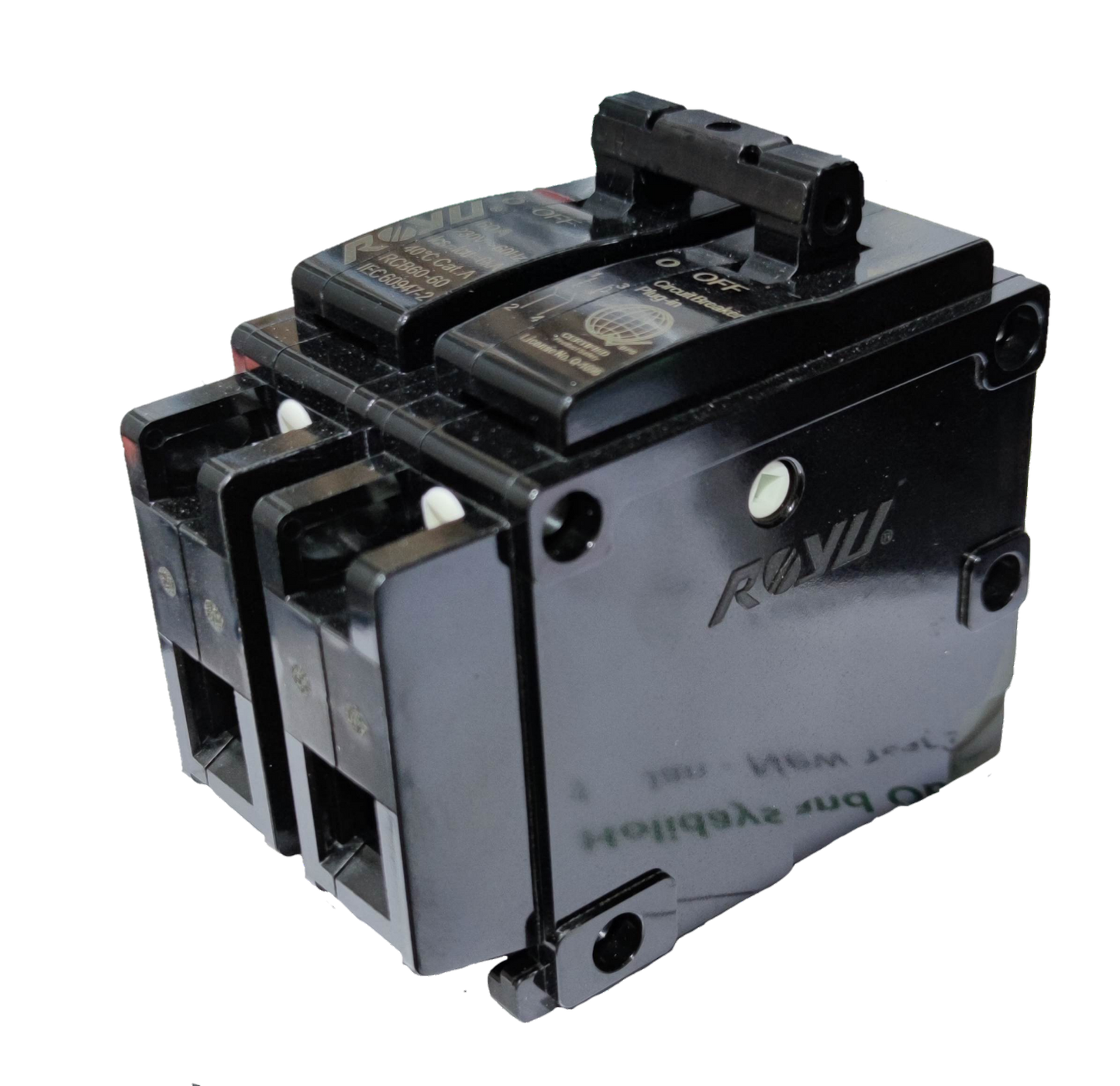 Royu 60 amp plug in breaker 60A 220V with compact design for reliable electrical circuit protection