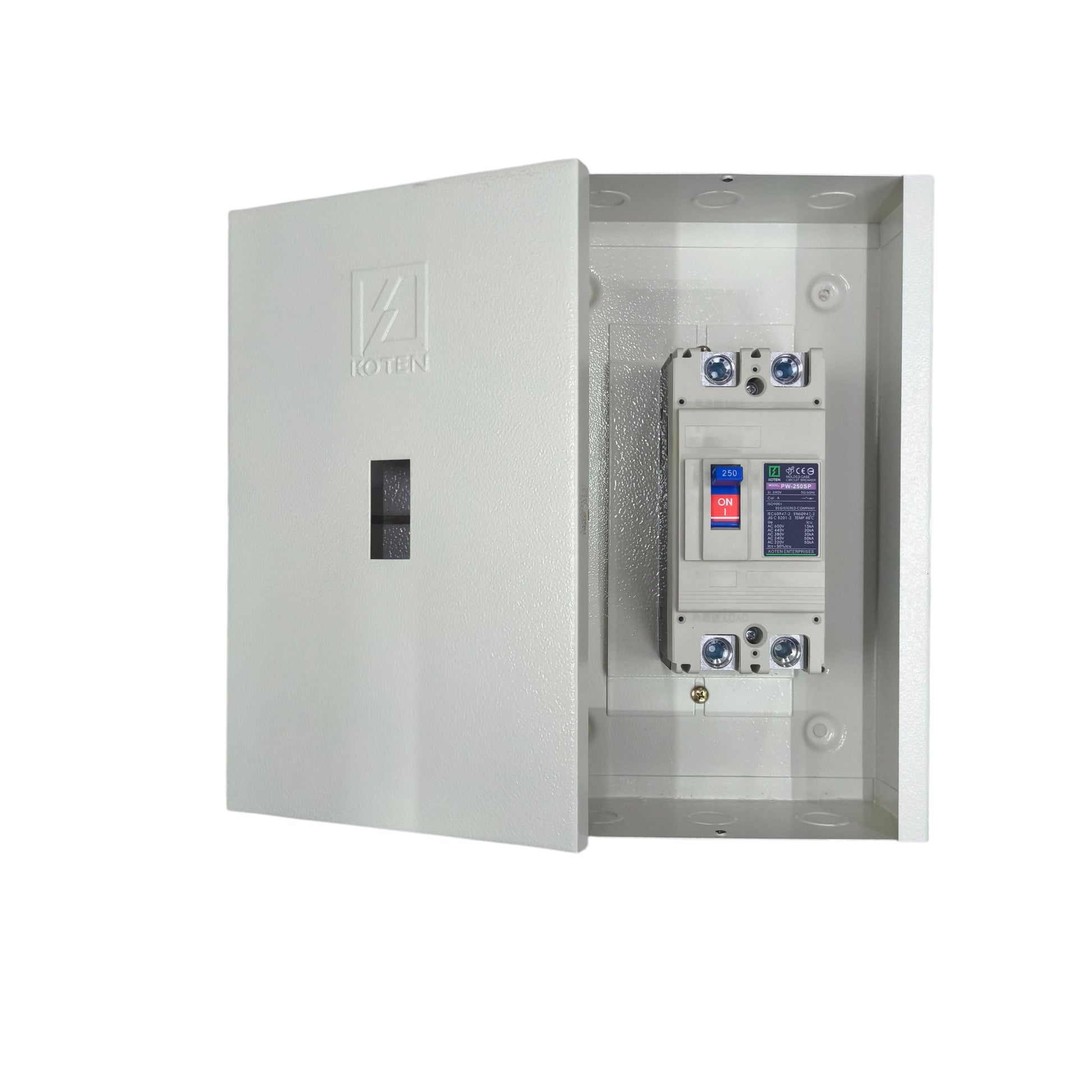 Koten industrial circuit breaker 125A installed in a secure enclosure for safety and reliability