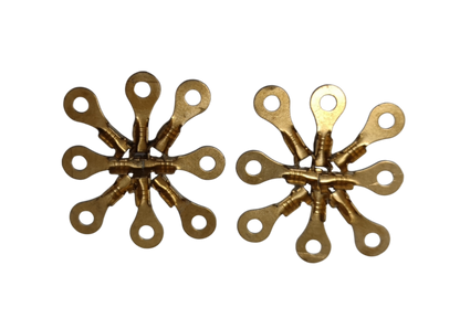 Gold round terminal lugs 4mm hole for secure electrical connections in various applications