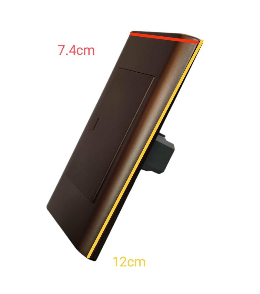 Royu 1 Gang 1 Way Switch Plano Series-MD511DW in brown with sleek design and modern dimensions