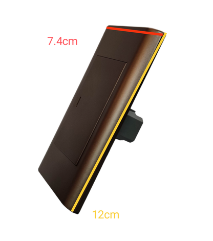 Royu 1 Gang 1 Way Switch Plano Series-MD511DW in brown with sleek design and modern dimensions