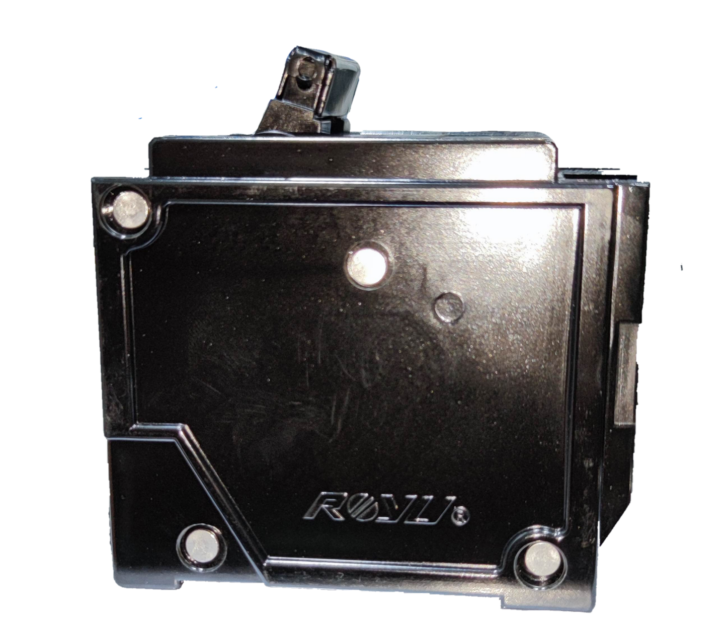 Royu 100A circuit breaker 2 pole 6KAIC 220V with a sleek black design for electrical safety