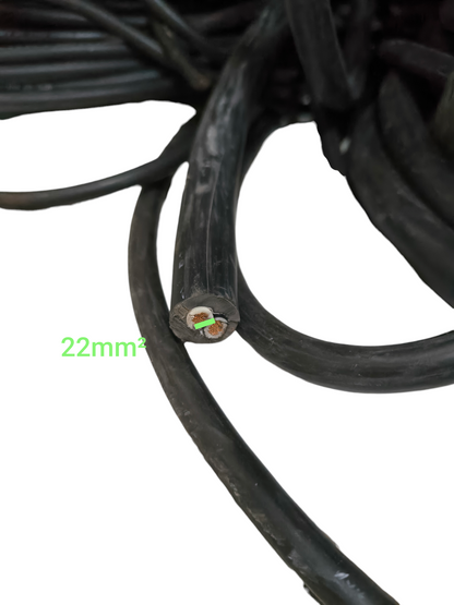 Phelps Dodge Royal Cord 22mm 2 core cable black electrical wire with visible copper core