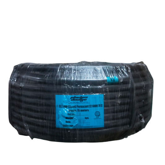 Royal Cord Cable AWG 12 2C by Phelps Dodge, 75 meters roll for electrical wiring applications.