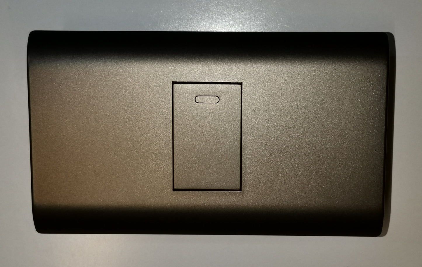 Royu 1 Way Switch with Plate Dark Gray 16A 250V single rocker switch matte finish slim rectangular plate