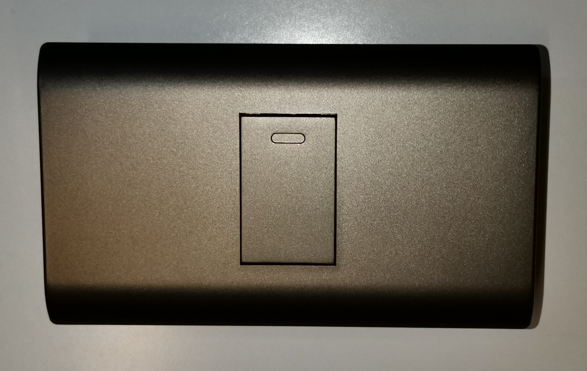 Royu 1 Way Switch with Plate Dark Gray 16A 250V single rocker switch matte finish slim rectangular plate