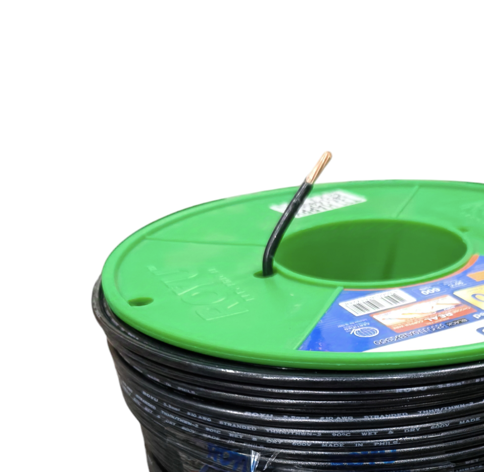 Royu 5.5mm Stranded Wire AWG 10/7 Pre Cut THHN/THWN (30 Meters) Black