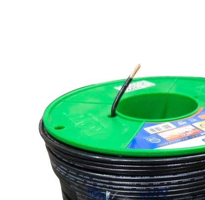 Royu 5.5mm Stranded Wire AWG 10/7 Pre Cut THHN/THWN (30 Meters) Black