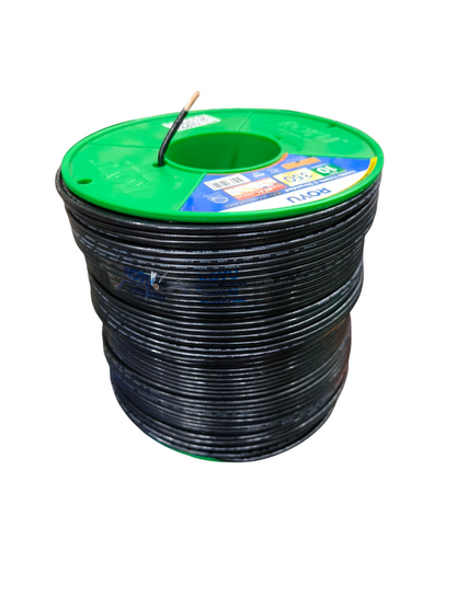 Royu 5.5mm Stranded Wire AWG 10/7 Pre Cut THHN/THWN (30 Meters) Black