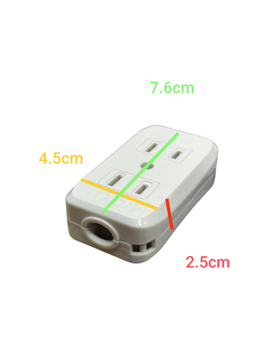 Royu 2 gang outlet 10A 250V in white with two socket openings for convenient electrical access