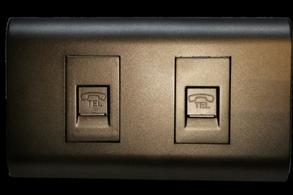 Royu 2 gang telephone outlet in sleek design with two TEL ports for easy connectivity