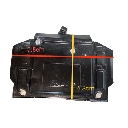 Royu 20A circuit breaker 2 pole RCBB20-60 with measurement markings for easy installation