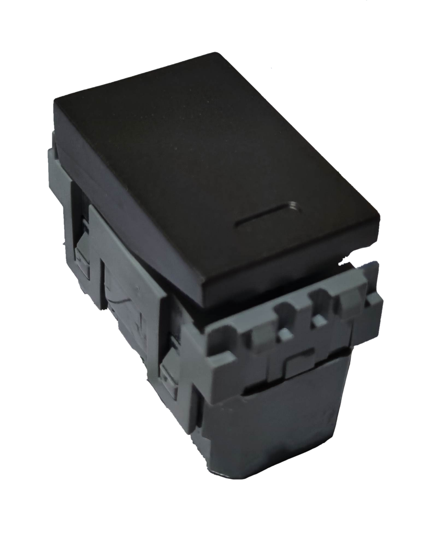 Royu 3 Way Switch Device Dark Gray rocker switch module for wall installation and three way lighting control