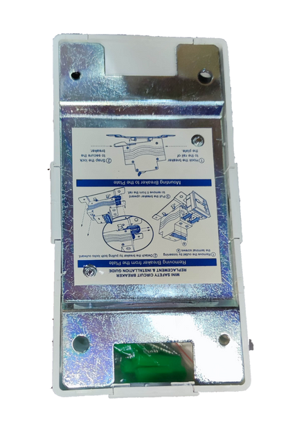 Royu metal mounting plate with instruction label and visible green module for 32A Circuit Breaker 220V 6KIAC