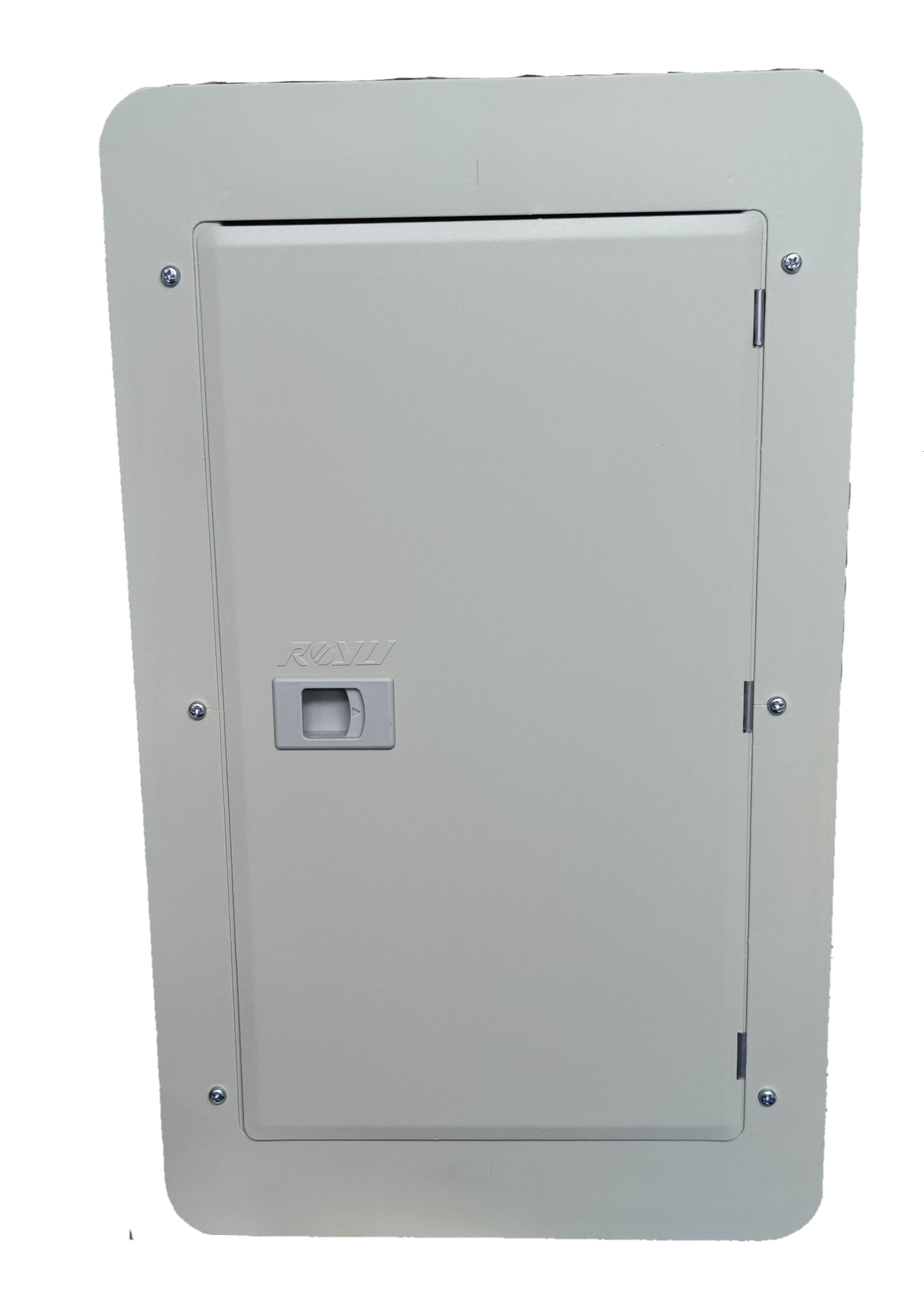 Royu 6x6 two pole plug in panel box electrical circuit enclosure with door and latch