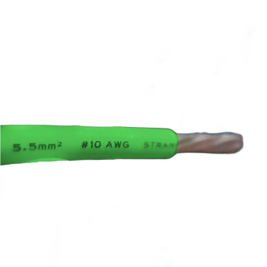 Royu AWG 10 Thhn Stranded Wire 30 Meters green insulated flexible copper conductor for electrical wiring