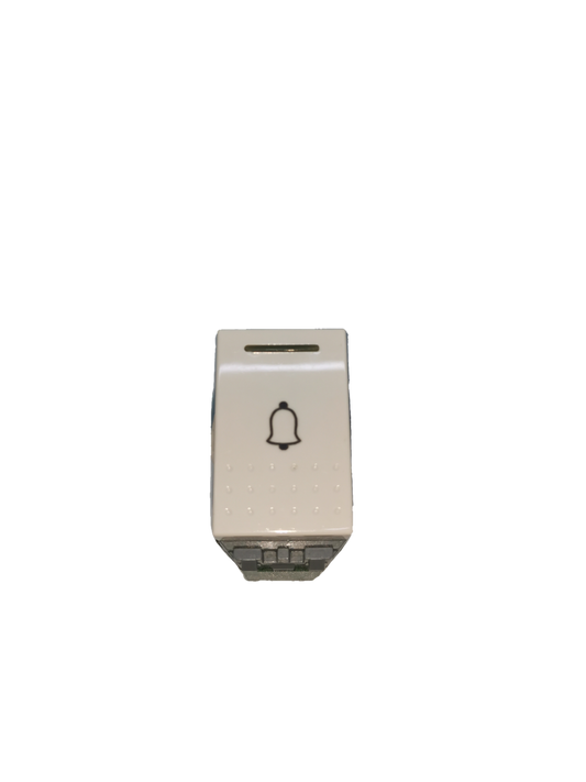 White Royu Doorbell Switch RWS4 with bell icon for power points and switches