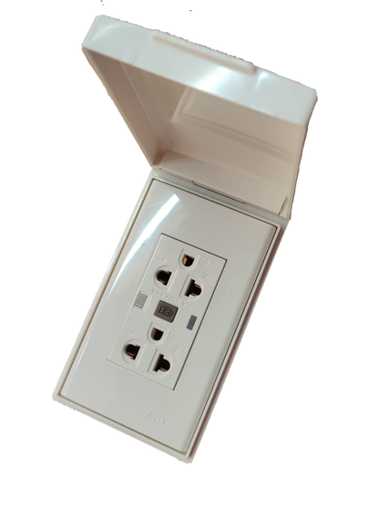 Royu GFCI outlet 20A 220V white electrical power socket with protective cover