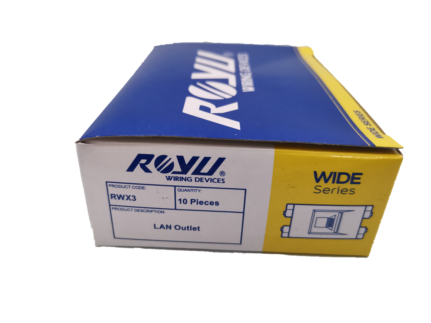 Royu Internet Outlet Data Outlet RWX3 LAN outlet box with 10 pieces in wide series packaging
