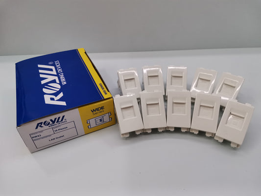 Royu Internet Outlet Data Outlet RWX3 white modular data wall plates with packaging box