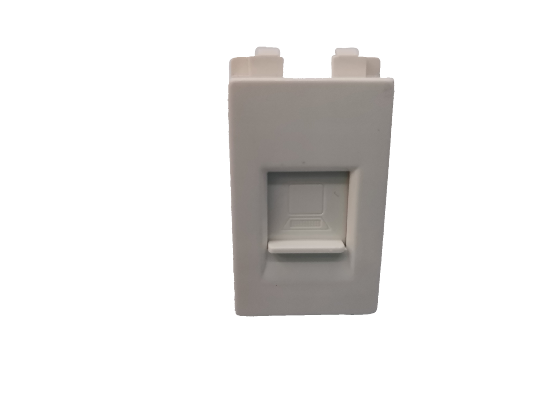 White Royu LAN Outlet RWX3 wall plate for network cable connections