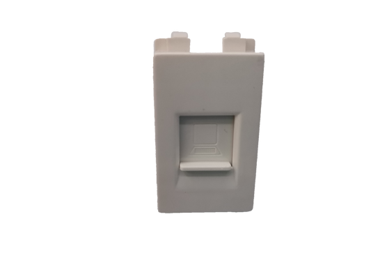 White Royu LAN Outlet RWX3 wall plate for network cable connections