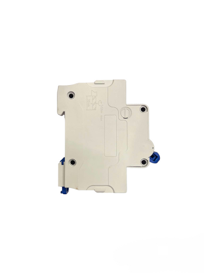 Royu miniature circuit breaker 220V electrical protection device with white casing and blue switches