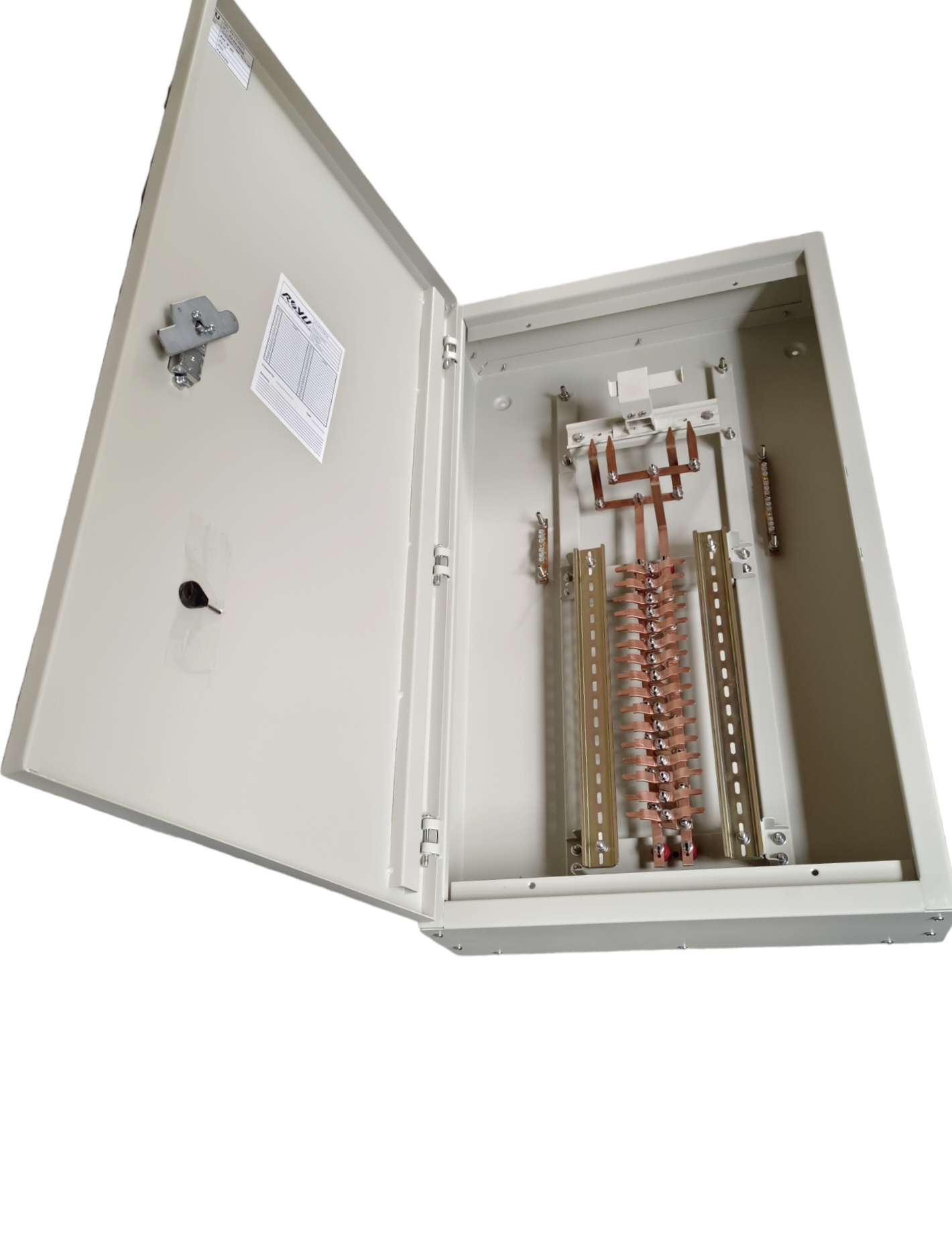 Royu MTS Main Miniature with Interlock 16 Branches electrical circuit panel with open metal enclosure