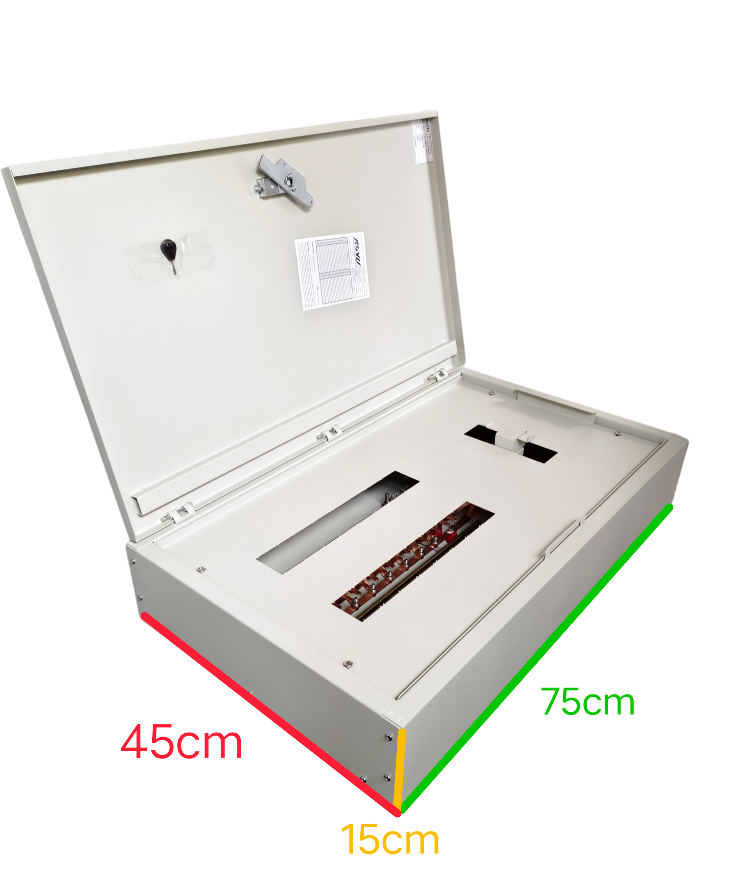Royu MTS Main Miniature with Interlock 16 Branches electrical circuitry box with open white metal enclosure
