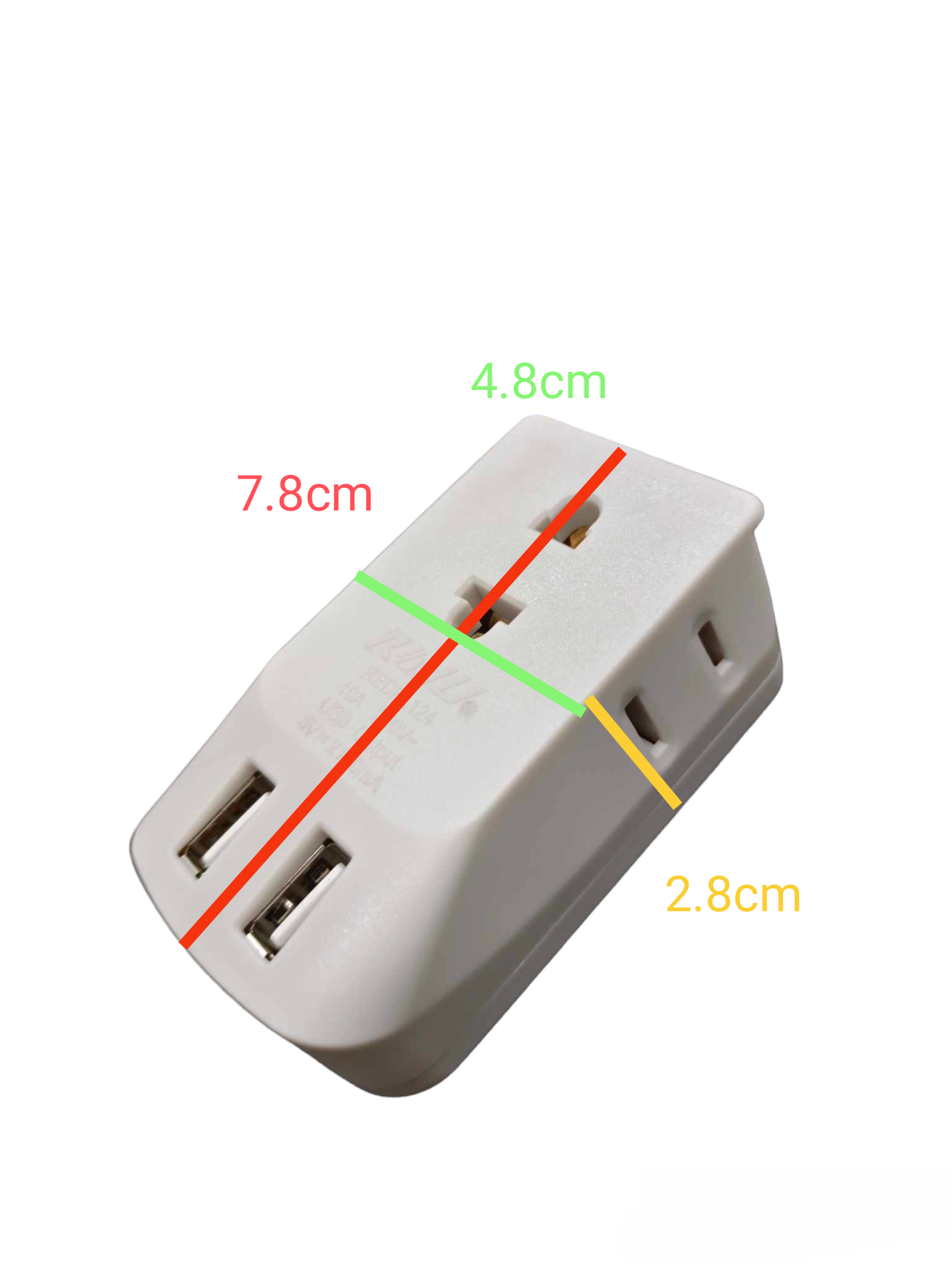 Royu Octopus Adapter with 2 USB Port white travel plug adapter with multiple socket types
