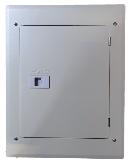 Royu Panel Board 4x4 8 Holes for 2 Pole Plug in electrical circuitry part with a closed metal door