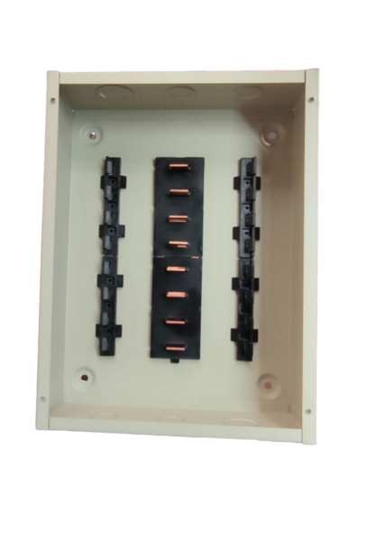 Royu Panel Board 4x4 8 Holes for 2 Pole Plug in electrical circuitry part in beige casing