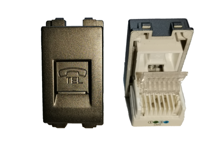 Royu Telephone Outlet Dark Gray with phone icon and RJ11 connector for telephone wiring
