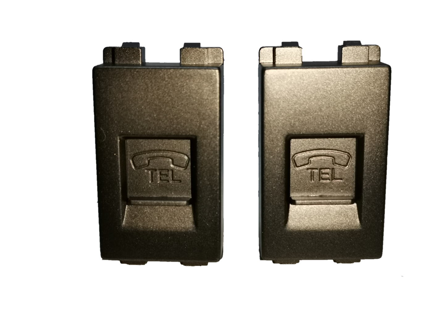 Royu Telephone Outlet Dark Gray pair with TEL phone icon for wall-mounted telephone connections