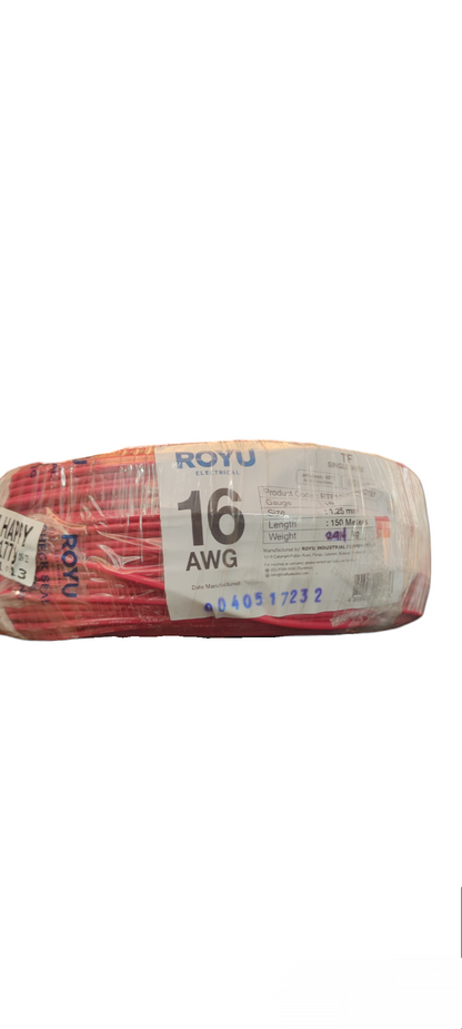 Royu TF Wire 16 1.25mm 1 Roll red insulated electrical wire coil 16 AWG gauge
