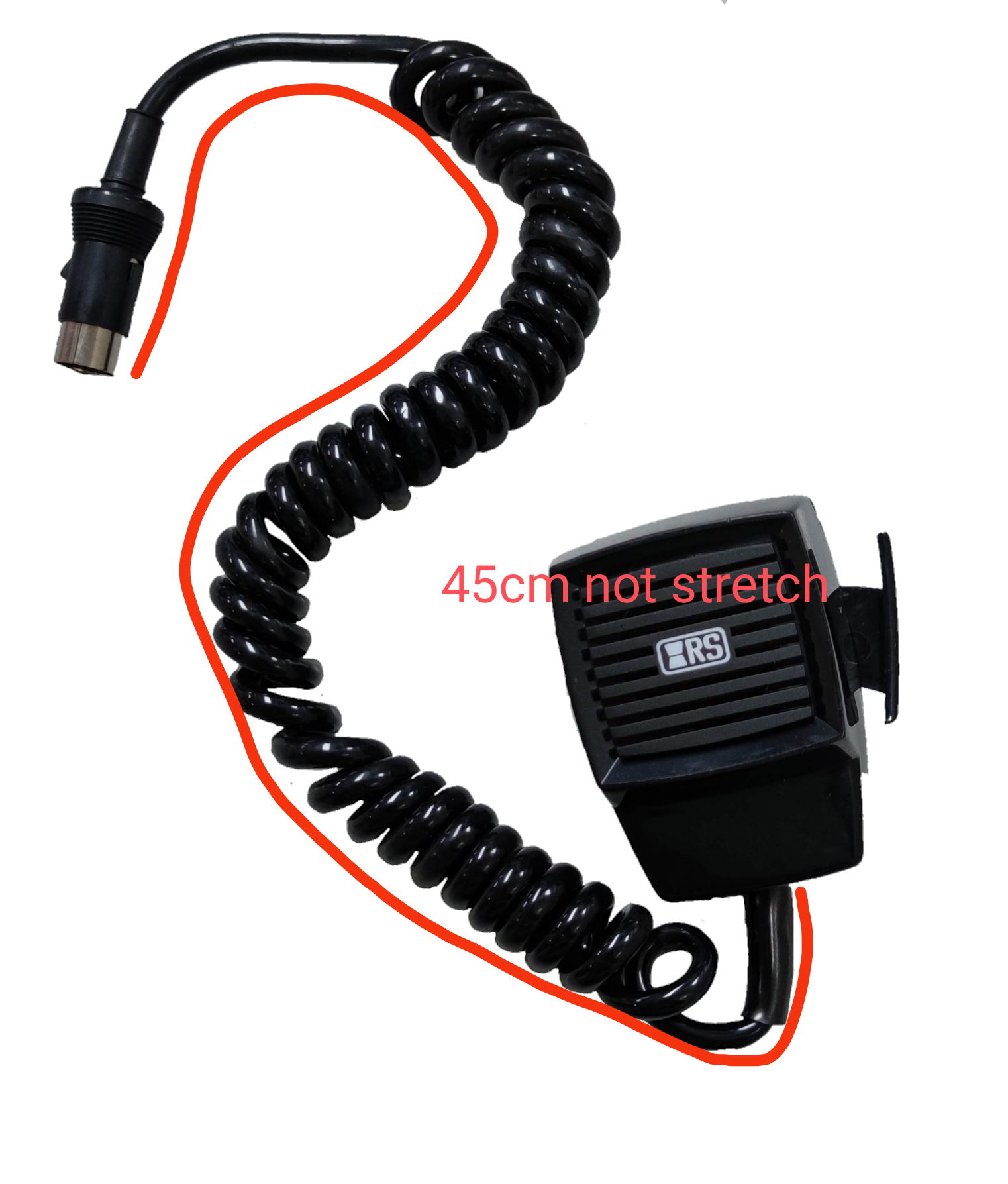 5 pin push to talk microphone with coiled cable for clear voice communication in various settings