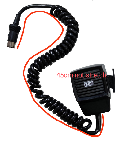 5 pin push to talk microphone with coiled cable for clear voice communication in various settings