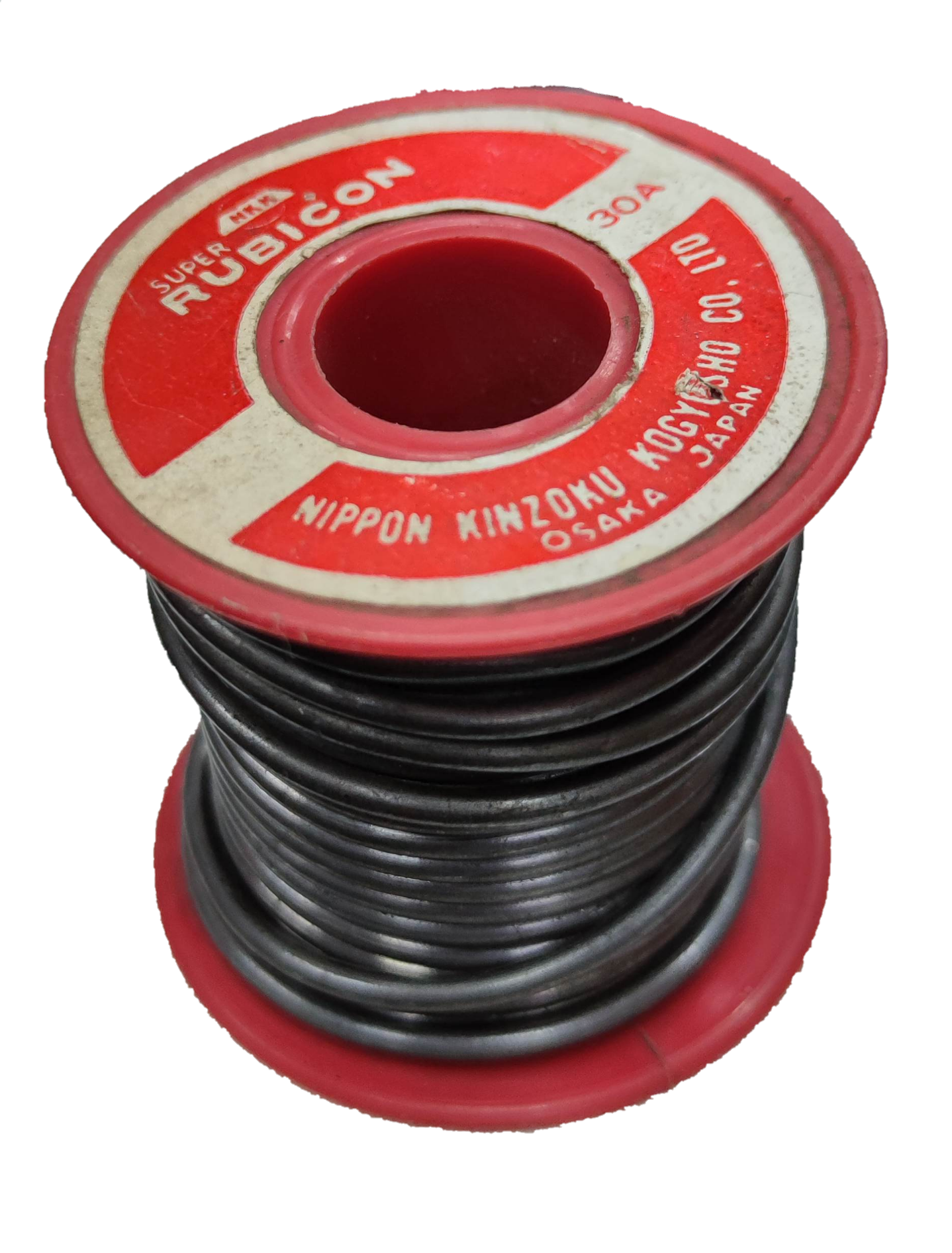 Rubicon 30A Fuse Link wire spool for electrical circuitry and parts with red labeled top