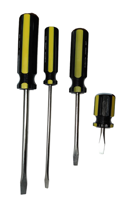Rubicon 7pcs Screw Driver Set with black and yellow handles for versatile hand tool use