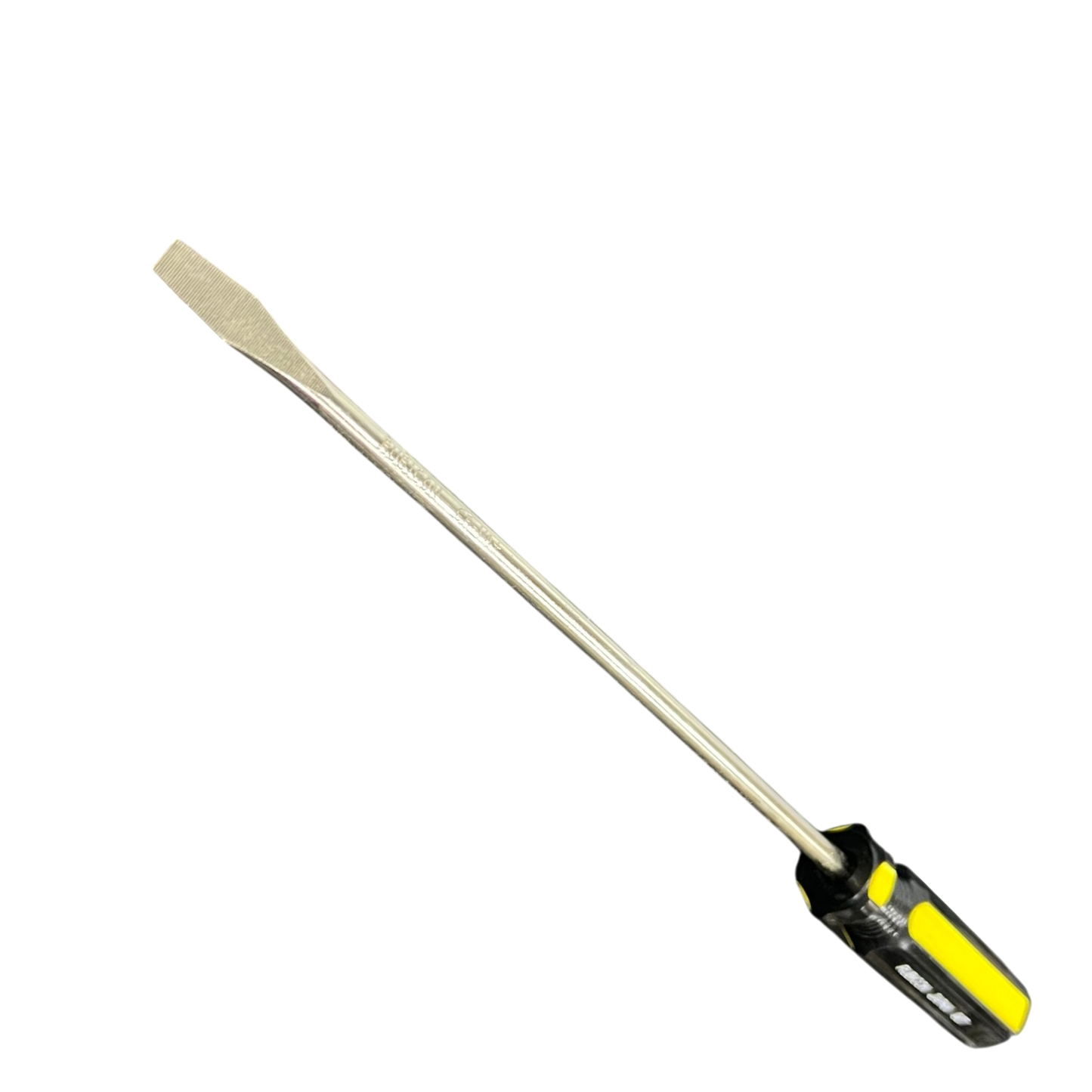 Rubicon 8 Inch Flat Head Screw Driver 902 with metal shaft and black yellow handle