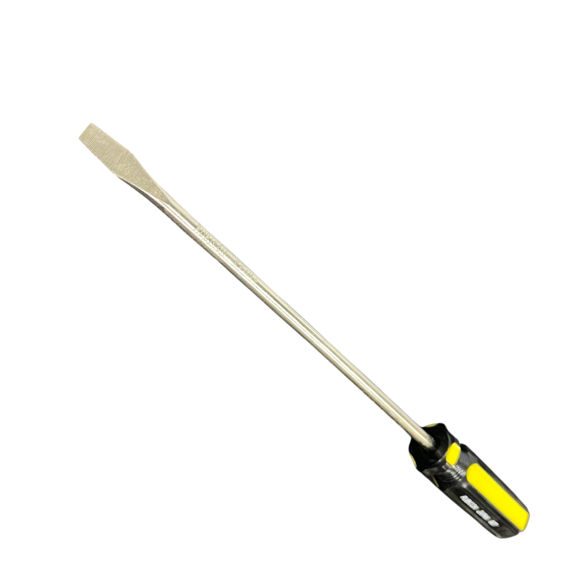 Rubicon 8 Inch Flat Head Screw Driver 902 with metal shaft and black yellow handle