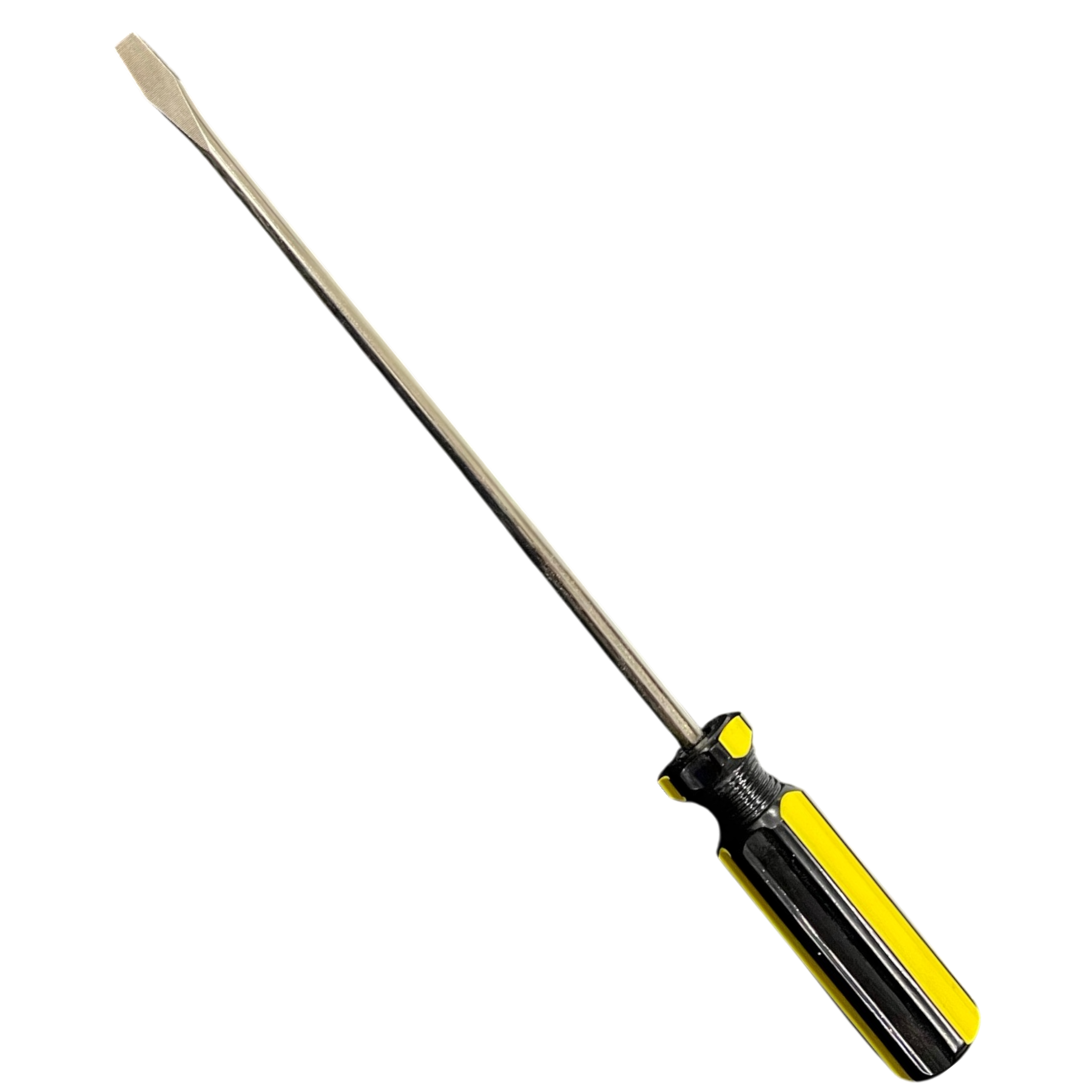 Rubicon 8 Inch Flat Head Screw Driver 902 with black and yellow handle for precise hand tool use