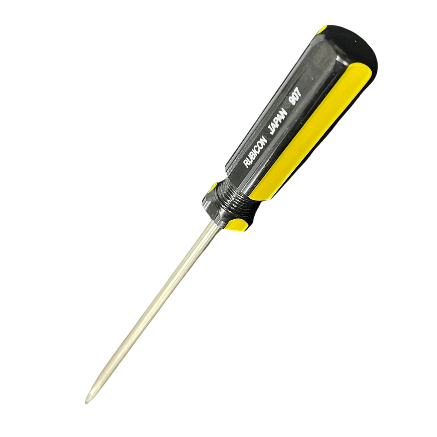 Rubicon 8 Inch Flat Head Screw Driver 902 with black and yellow ergonomic handle
