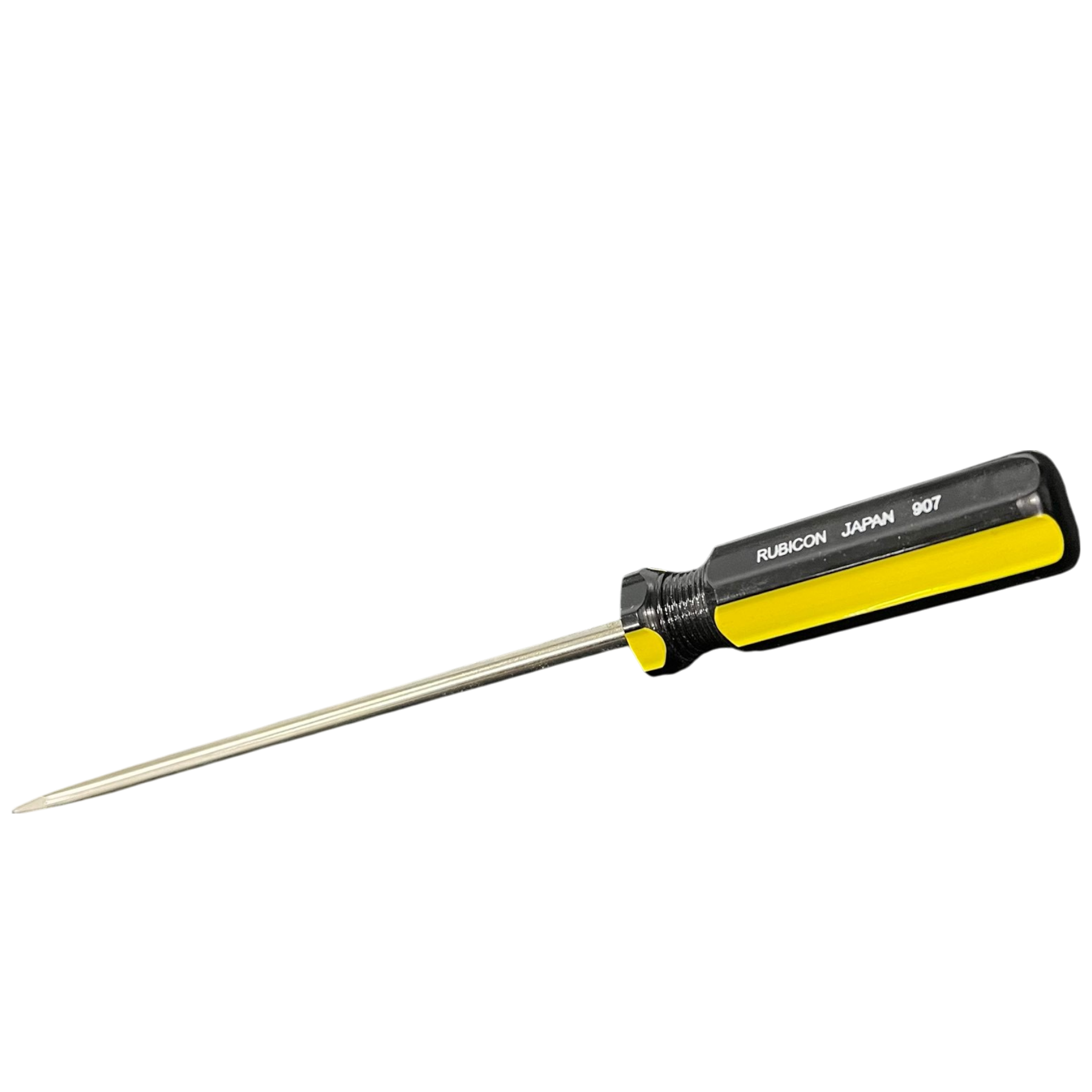 Rubicon 8 Inch Flat Head Screw Driver 902 with black and yellow handle for precision hand tool use
